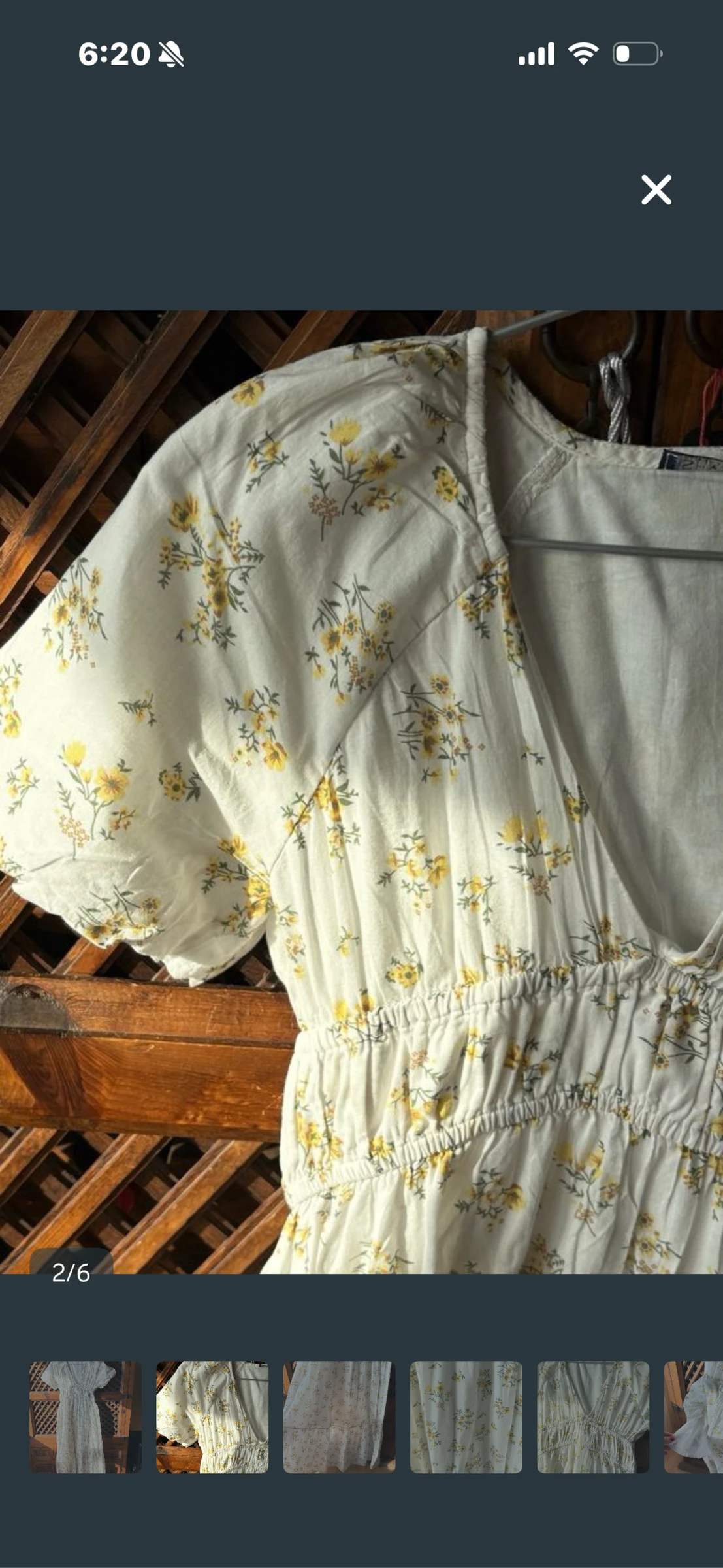 White dress with yellow flowers – photo 2